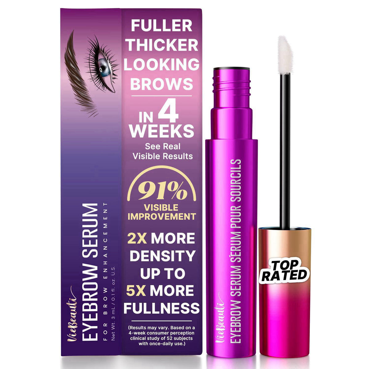 VieBeauti Eyebrow Growth Serum for Longer Fuller Thicker Looking Brows – product photo (Serums)