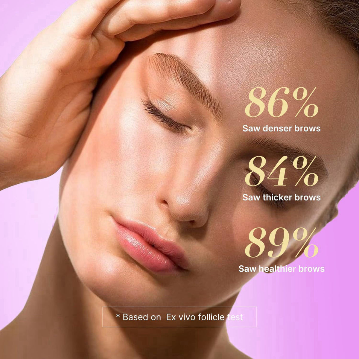 VieBeauti Eyebrow Growth Serum for Longer Fuller Thicker Looking Brows – packaging and label