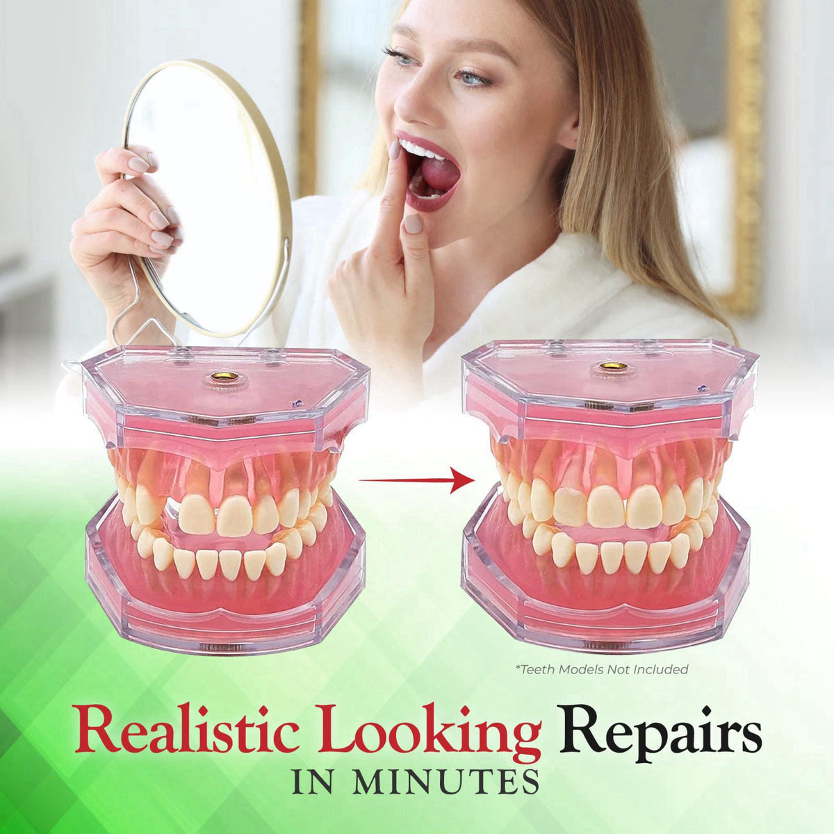 Smile Fix SmileFix Standard Dental Repair Kit - Color Matching Compound - For Missing Or Damaged Teeth - Fix Gaps, Broke