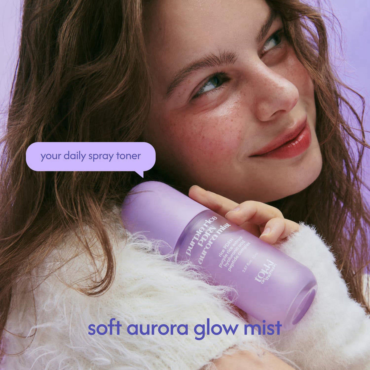tokki on the moon Purple Rice PDRN Aurora Mist, 2.87 fl oz (85 ml) – close-up detail