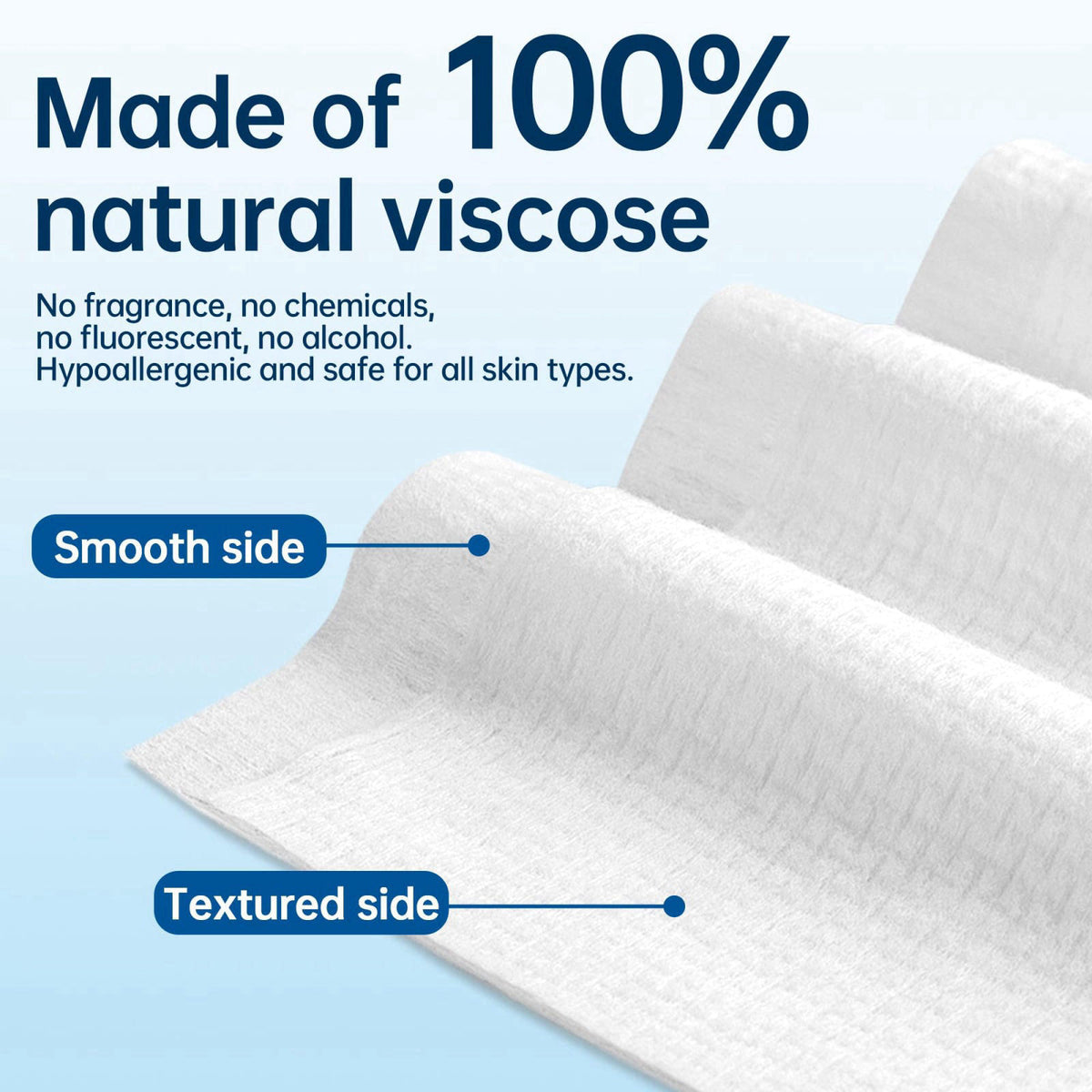 HOMERHYME Face Towels, 600 Count Disposable Biodegradable Face Towel, Lint- free Makeup Remover Dry Wipes, Multi-Purpose