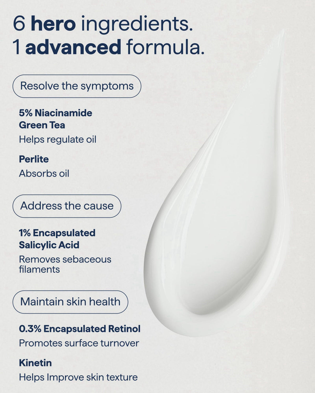 Remedy Science REMEDY for Pore Size, Pore Refining Advanced Serum for Blackheads & Pimple – back view and specifications