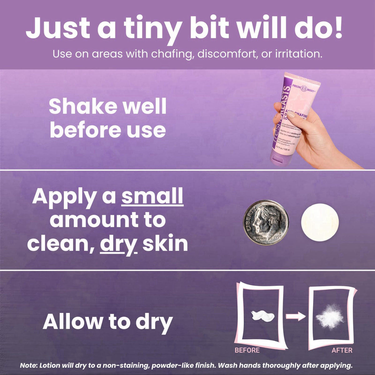 Fresh Body FB – Lotions on display