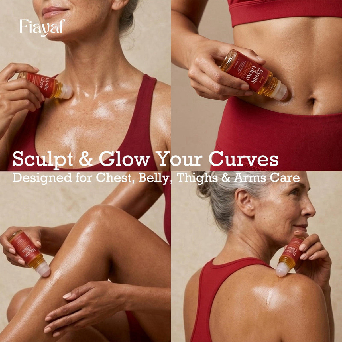 FIAYAF Luxury Firming Body Oil, Rose Quartz Roll-On, 3.4 Fl Oz (Pack of 2) – alternate angle