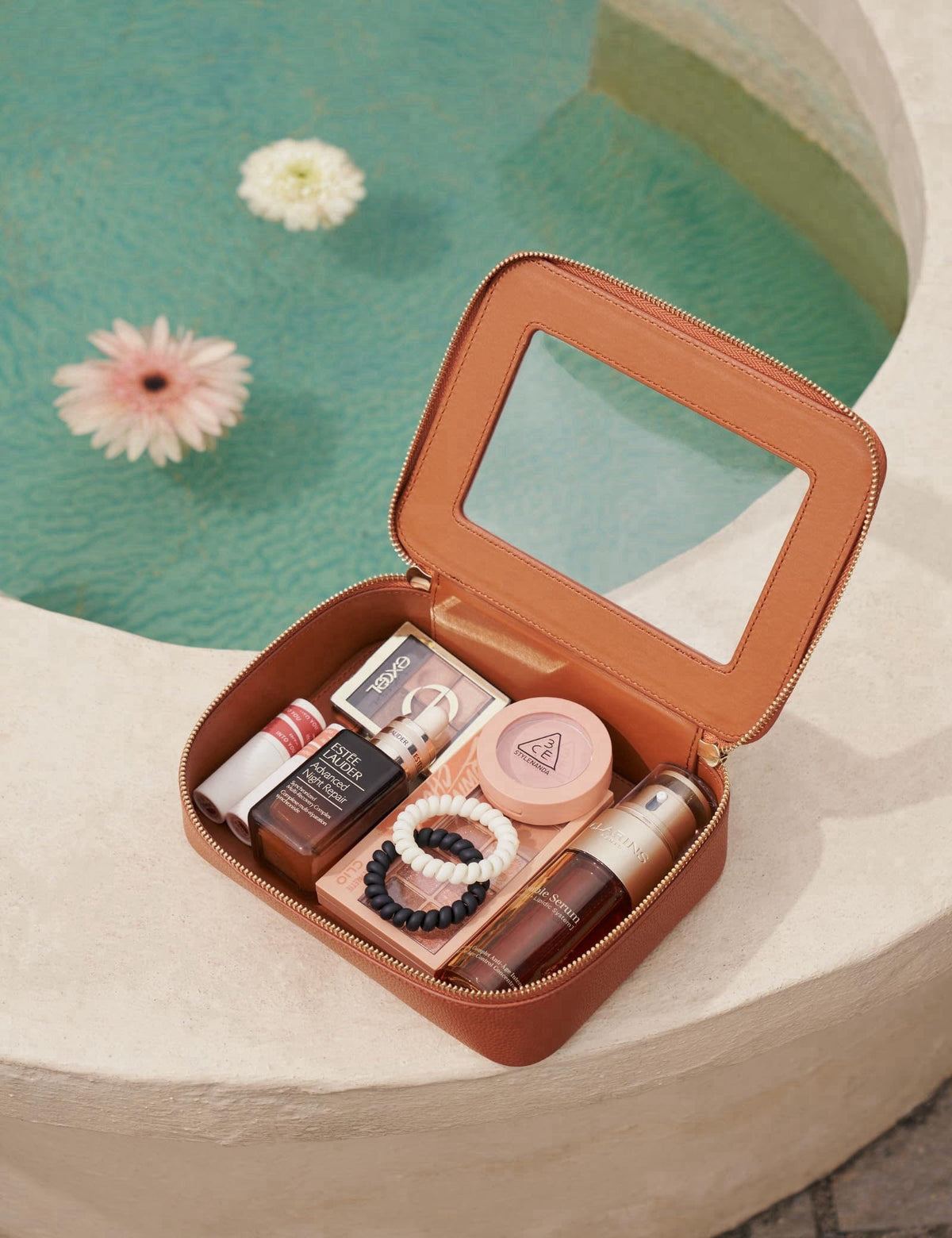 Popvibe Clear Makeup Bag Toiletry Case Travel Transparent Cosmetic Bag with Zipper, Portable Make Up Organizer Traveling