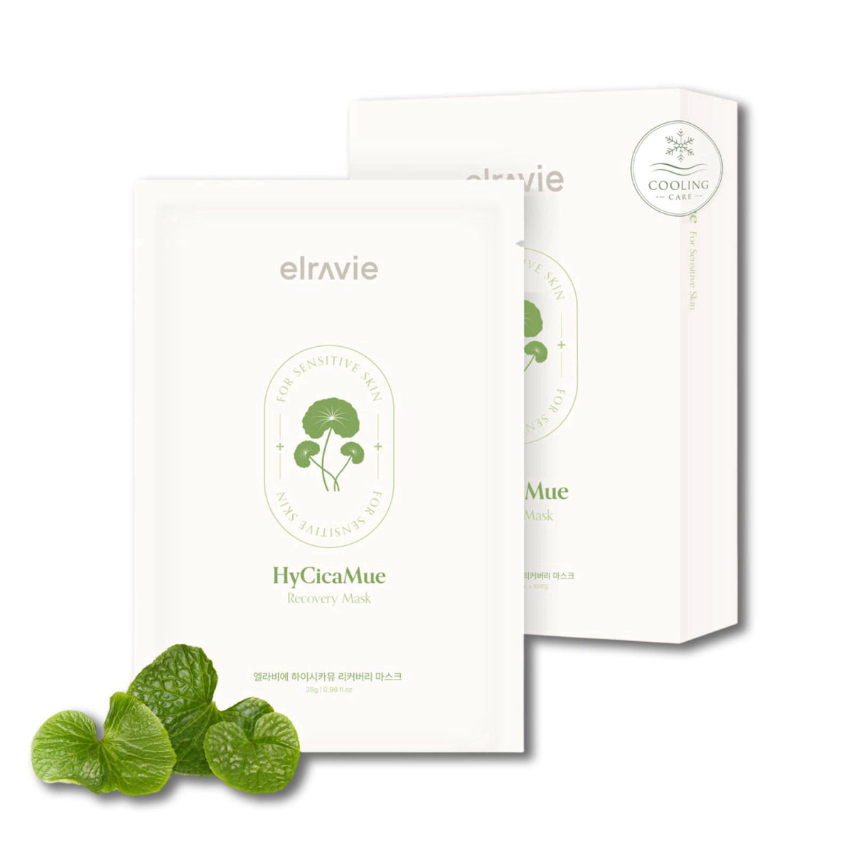 elravie HyCicaMue Recovery Mask(10ea) | Cica Sheet Mask for Sensitive Skin – product photo (Masks)