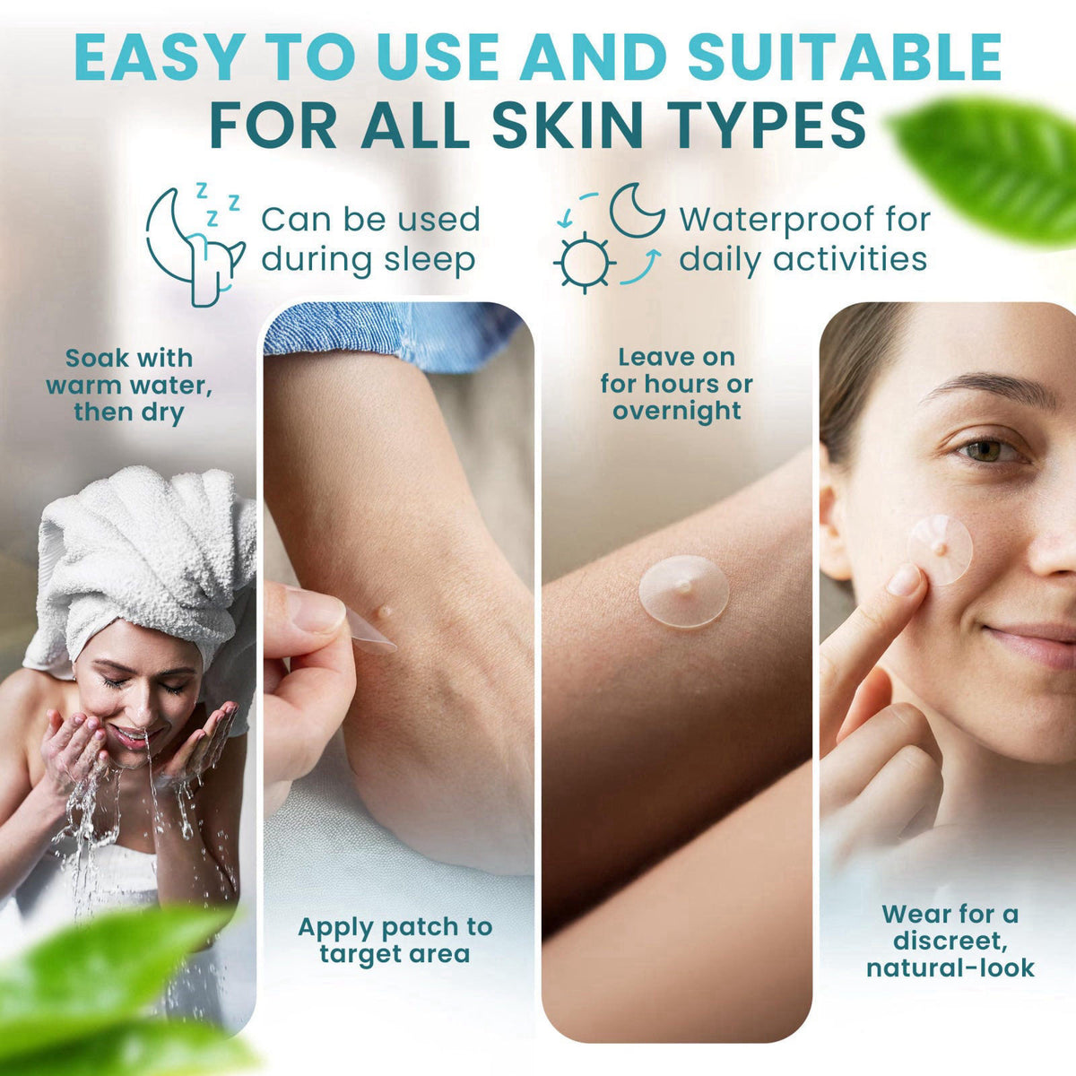 ICYVIBES Premium 180 PCS Waterproof Invisible Cosmetic Adhesive Patches Gentle And Skin-Friendly Design Easy To Apply Su
