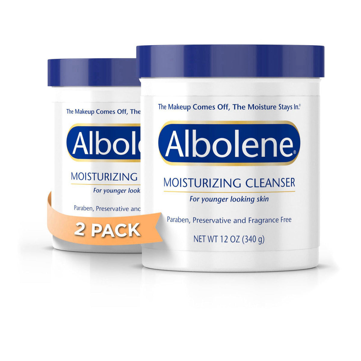 Albolene Moisturizing Cleanser & Makeup Remover, Fragrance-Free, 12oz (2pk) – product photo (Makeup Cleansing Creams)