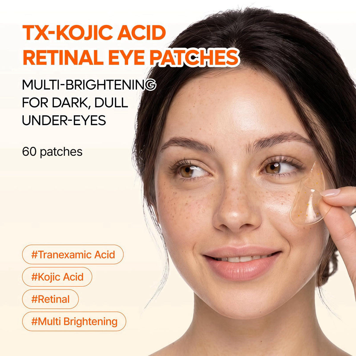 Dr.Melaxin TX Kojic Acid Retinal Eye Patch for Dark Circles and Puffiness, Radiance Capsule-Infused Anti-Aging Eye Mask 