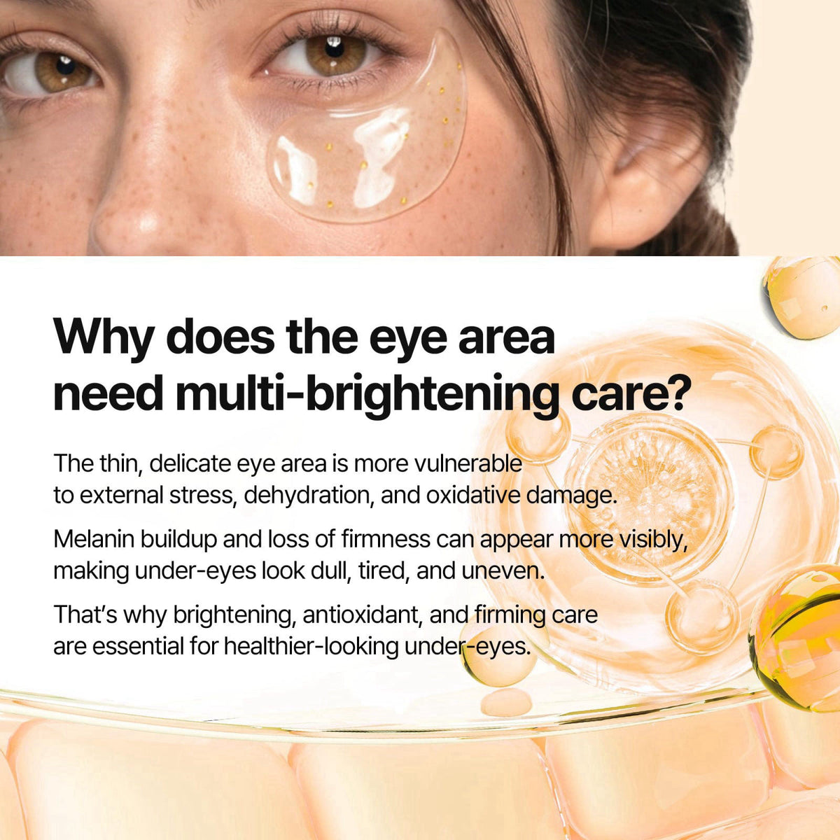 Dr.Melaxin TX Kojic Acid Retinal Eye Patch for Dark Circles and Puffiness, Radiance Capsule-Infused Anti-Aging Eye Mask 