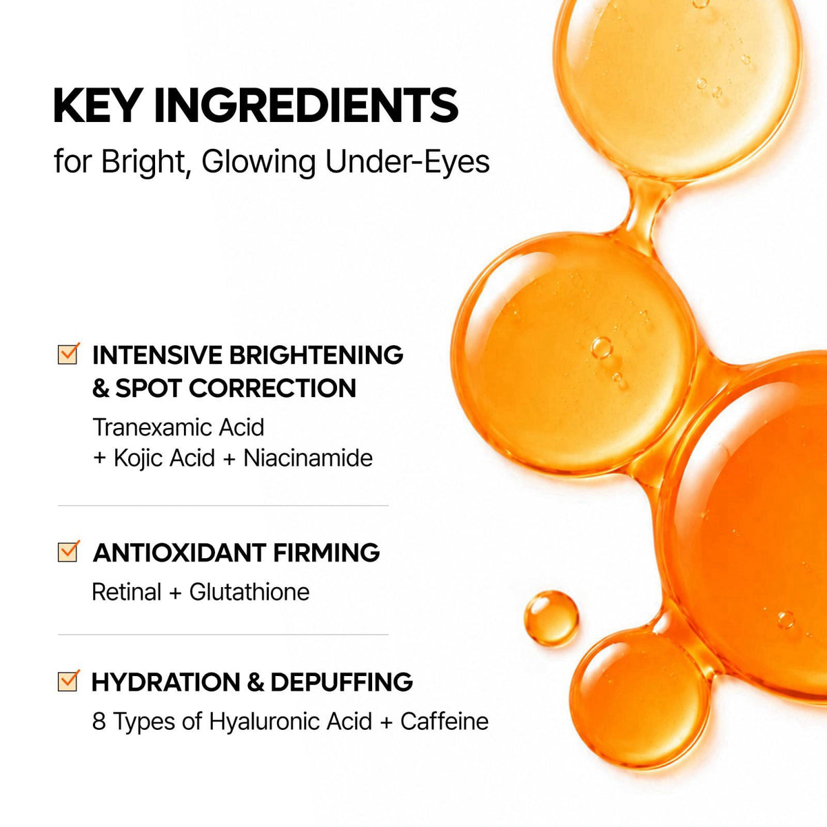 Dr.Melaxin TX Kojic Acid Retinal Eye Patch for Dark Circles and Puffiness, Radiance Capsule-Infused Anti-Aging Eye Mask 