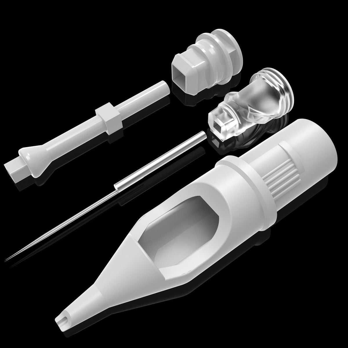 T-Tech Generation B Round Liners Tattoo Cartridges, Premium Polymer and 316 Stainless Steel, EO Gas Purified (B1007RLT) 
