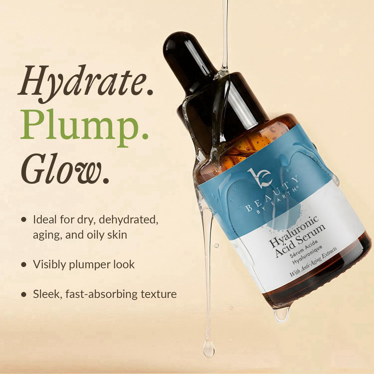 Beauty by Earth Bio Retinol Alternative Bakuchiol Serum - Smooths Fine Lines & Wrinkles – packaging and label