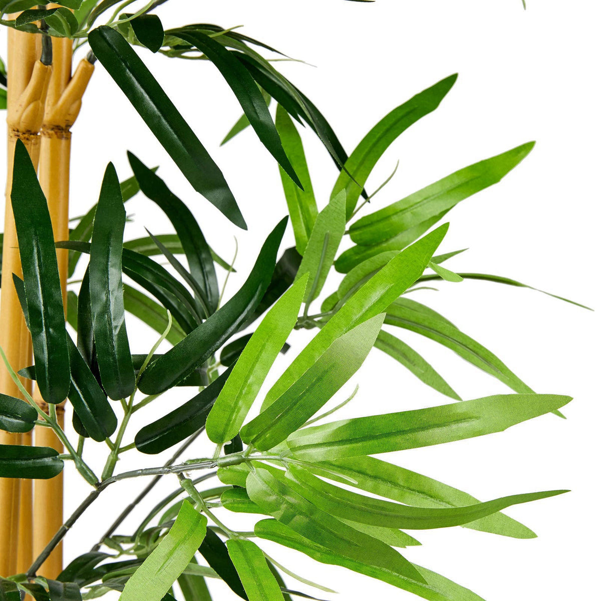 Amazon Basics Artificial Bamboo Plant with Plastic Planter Pot, 39.4", Green, Home Office Decor, Floor Plant – full 