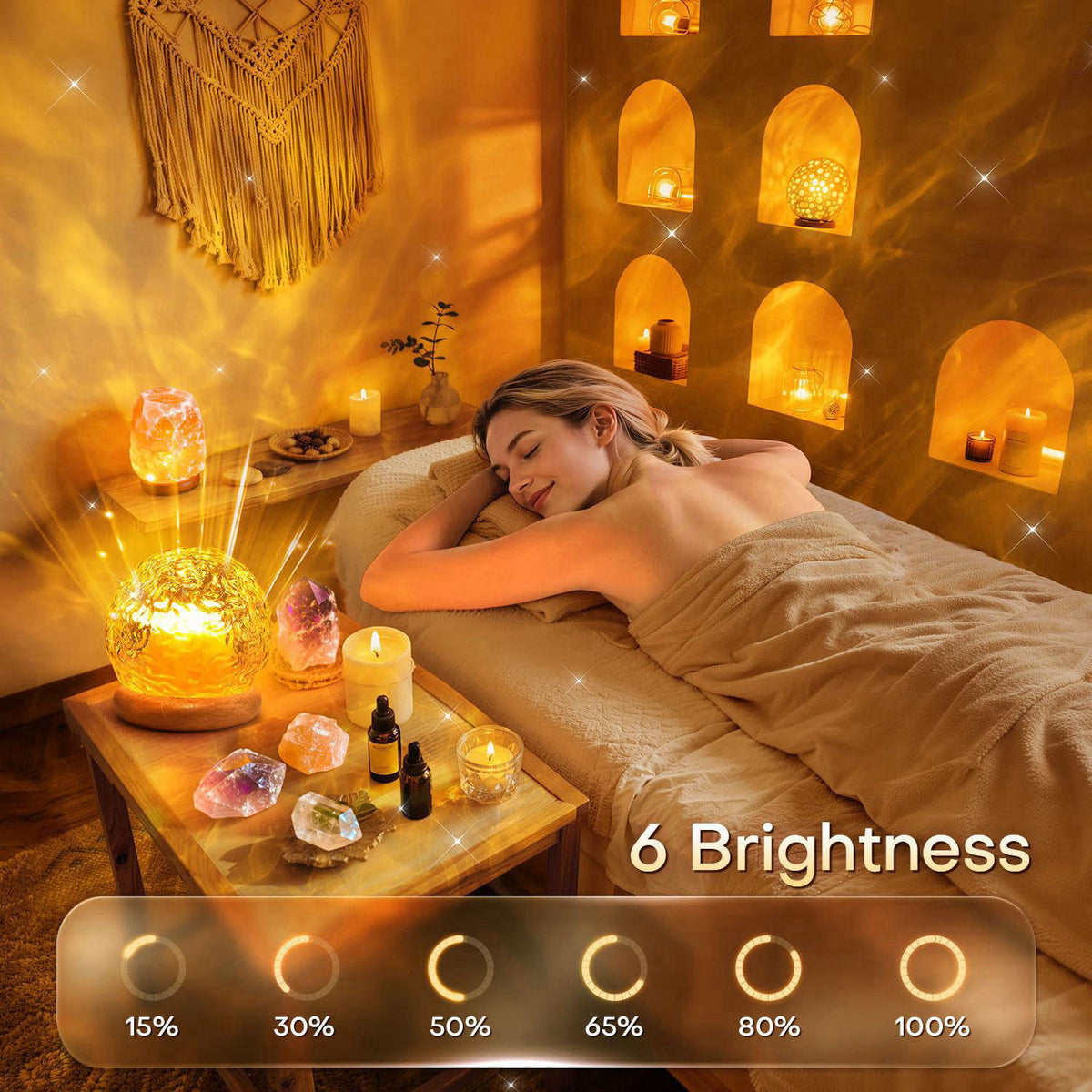 Mubarek Ambient Lighting, 16 Colors Led Lights for Bedroom, Gift Ideas, Room Decor – back view and specifications
