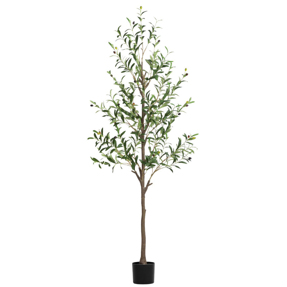 TreeTrip Olive Tree Artificial Indoor, 6 FT Faux Olive Trees with Planter, Fake Tall Plants with Natural Trunk and Lifel