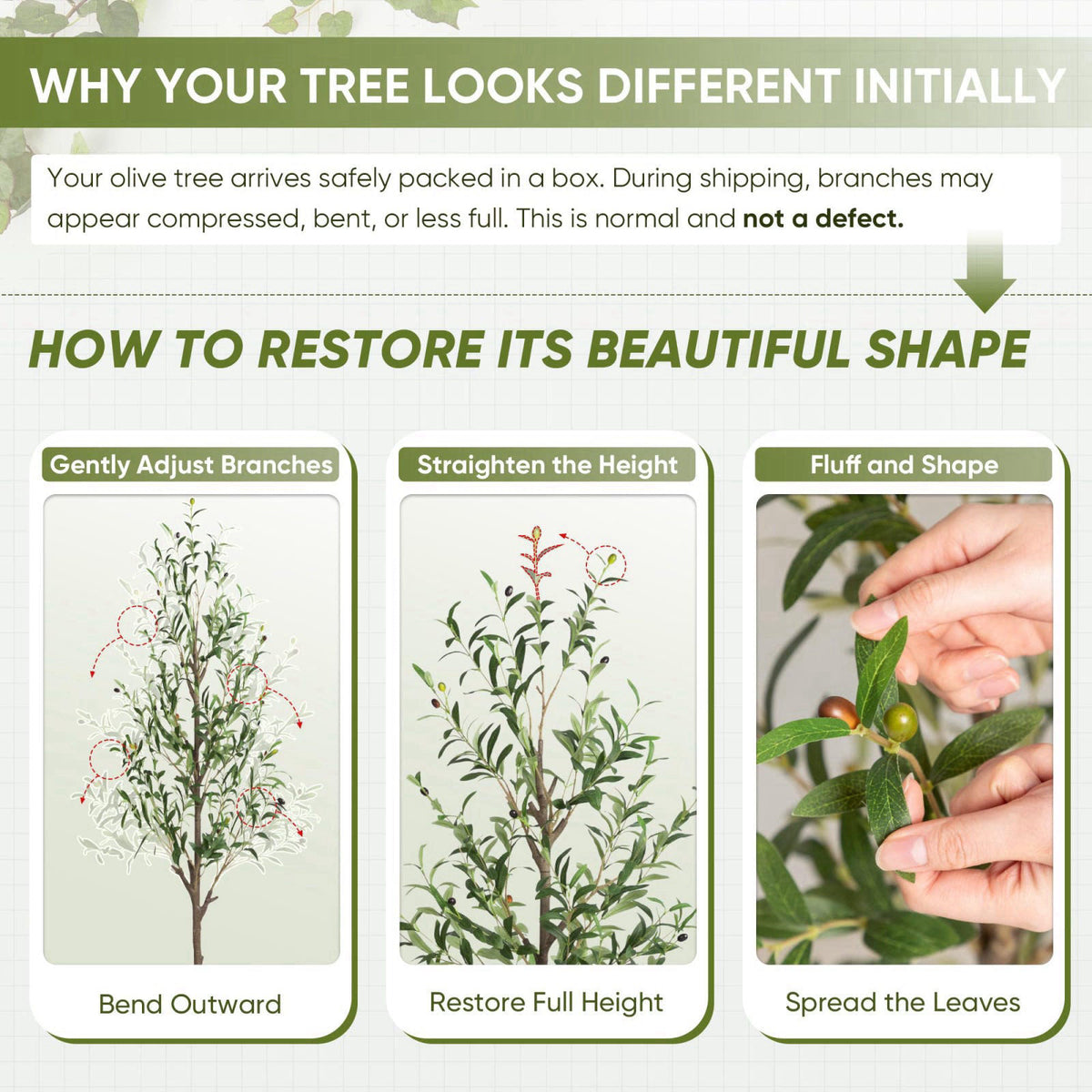 TreeTrip Olive Tree Artificial Indoor, 6 FT Faux Olive Trees with Planter, Fake Tall Plants with Natural Trunk and Lifel