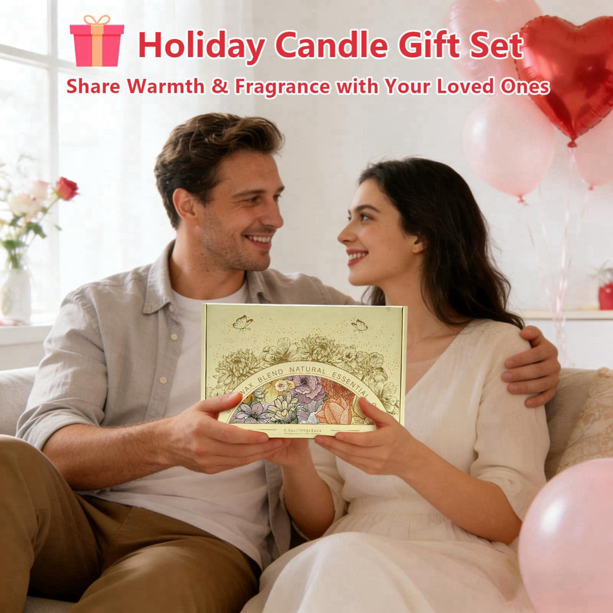 PELN Scented Candles Gift Set for Women, 6-Pack Aromatherapy Candles for Home – close-up detail
