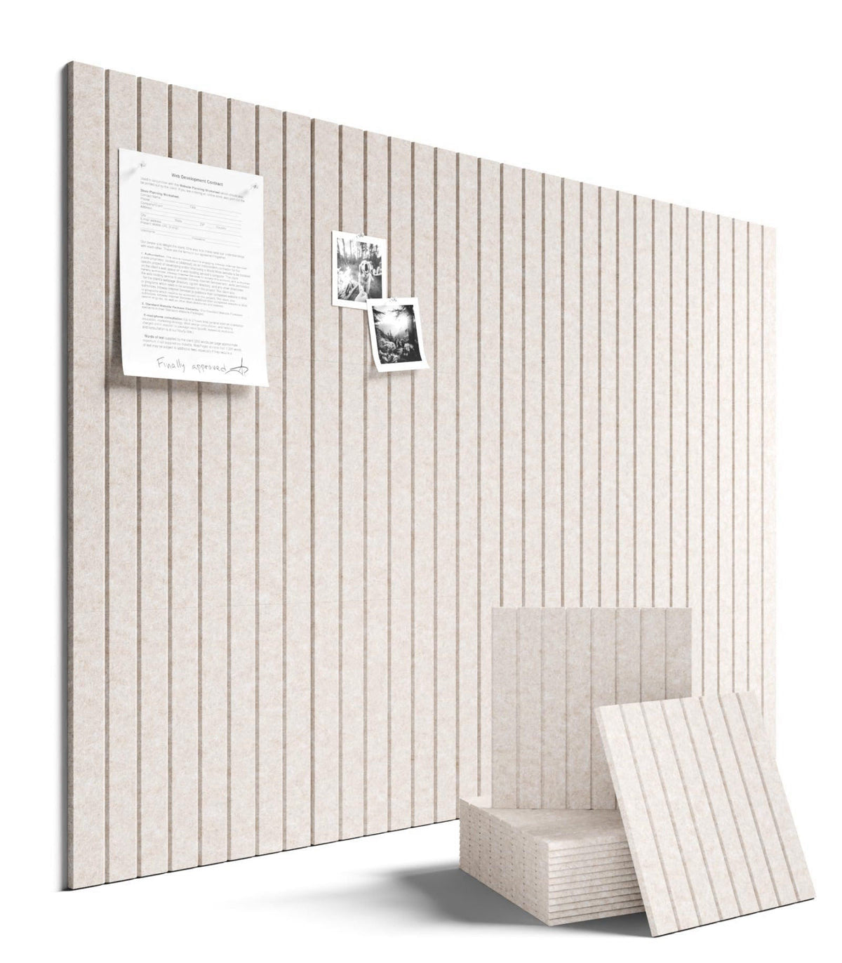 Fluxynara Felt Bulletin Board & Cork Board Alternative 48'' x 36'' – alternate angle