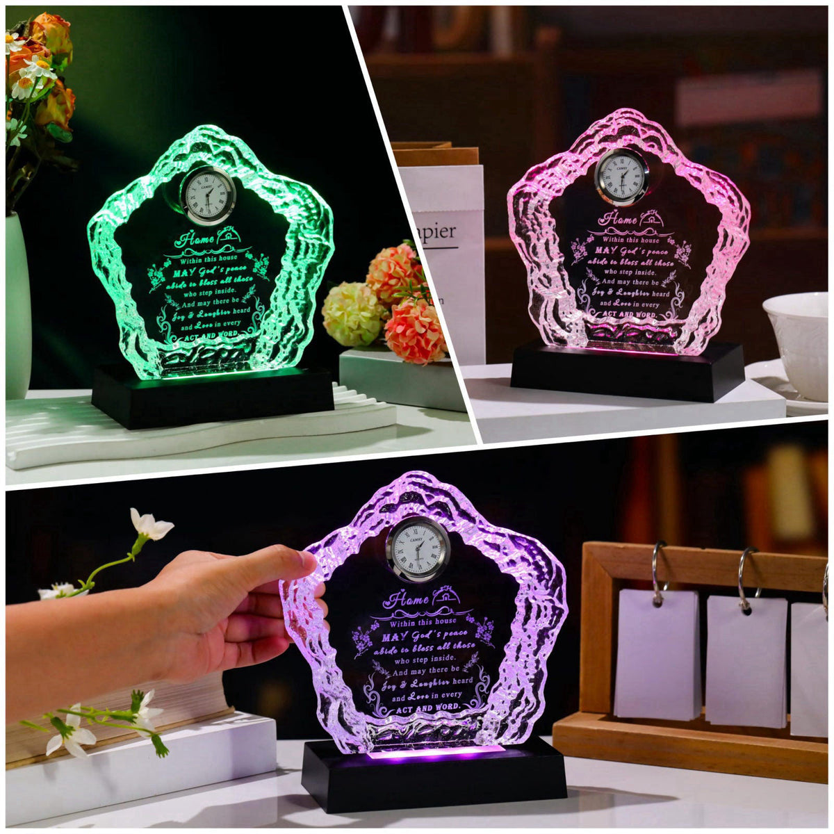 Qianwei House Warming Gifts New Home - Crystal Starfish Shape Gift For Home Decor With Led - Best Unique Housewarming De