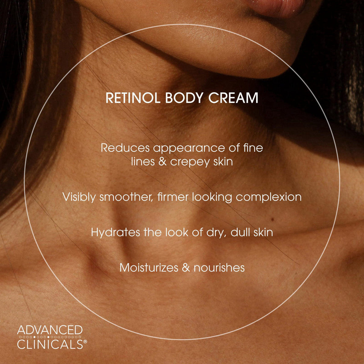 Advanced Clinicals Retinol Cream + Collagen Peptides Body Moisturizer & Face Lotion 2PC Skin Care Set | Dry Skin Body Lo