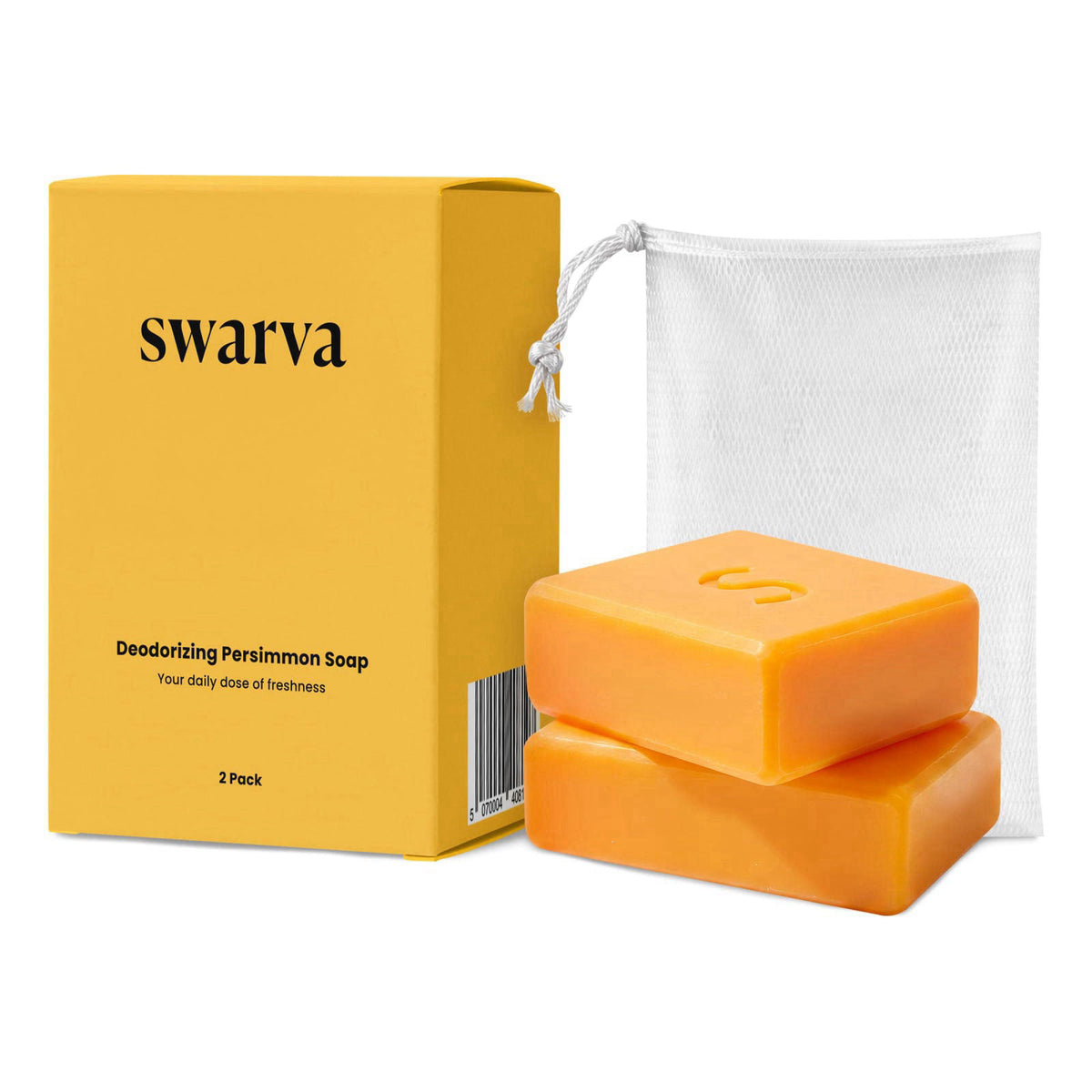 Swarva Japanese Persimmon Soap for Old People Smell & nonenal Odor, 2 Pack – product photo (Soaps)
