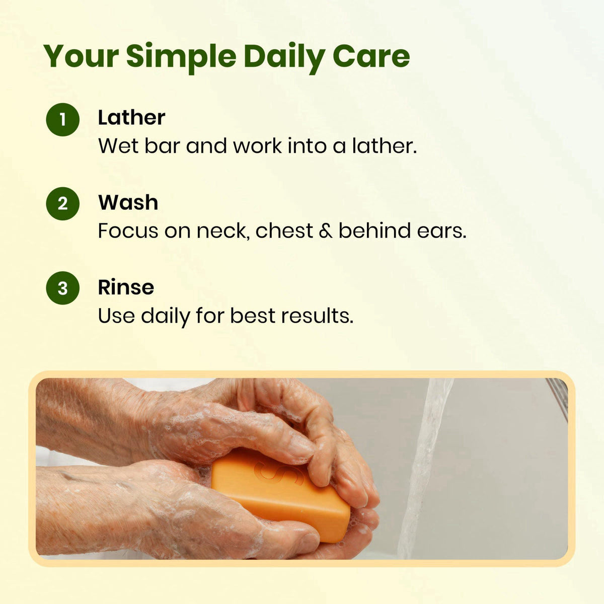 Swarva Japanese Persimmon Soap for Old People Smell & nonenal Odor, 2 Pack – back view and specifications