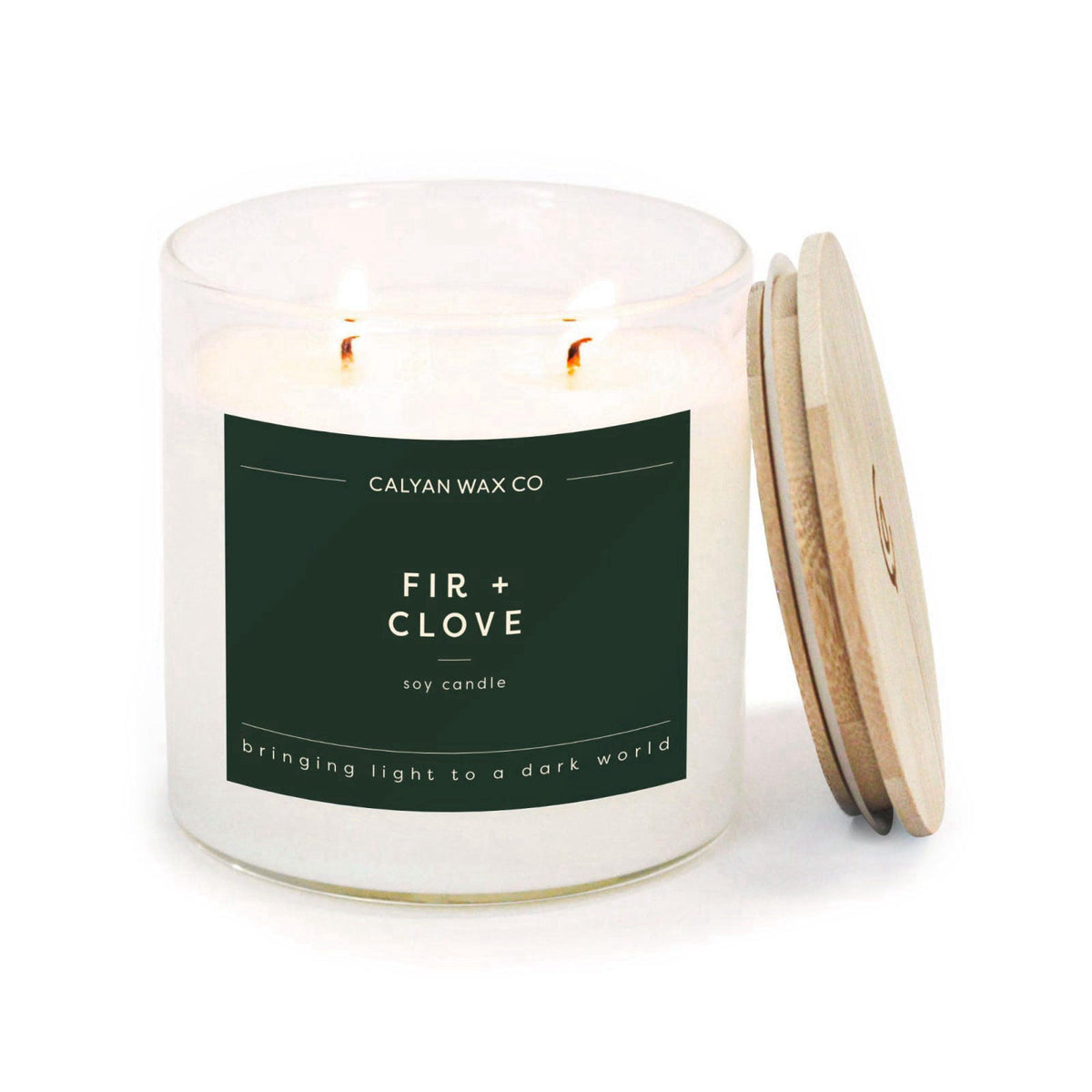 Calyan Wax Co. Fir & Clove 2 Wick Scented Candle - 37 Hour Burn – Fir + Clove, Fir + Clove