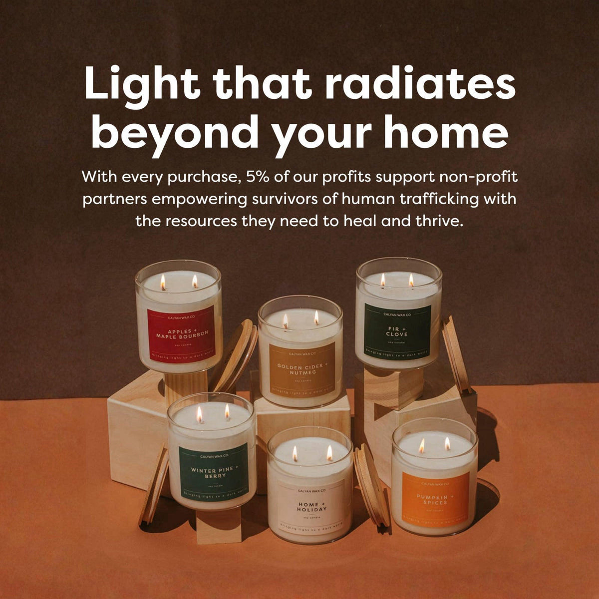 Calyan Wax Co. Fir & Clove 2 Wick Scented Candle - 37 Hour Burn – packaging and label