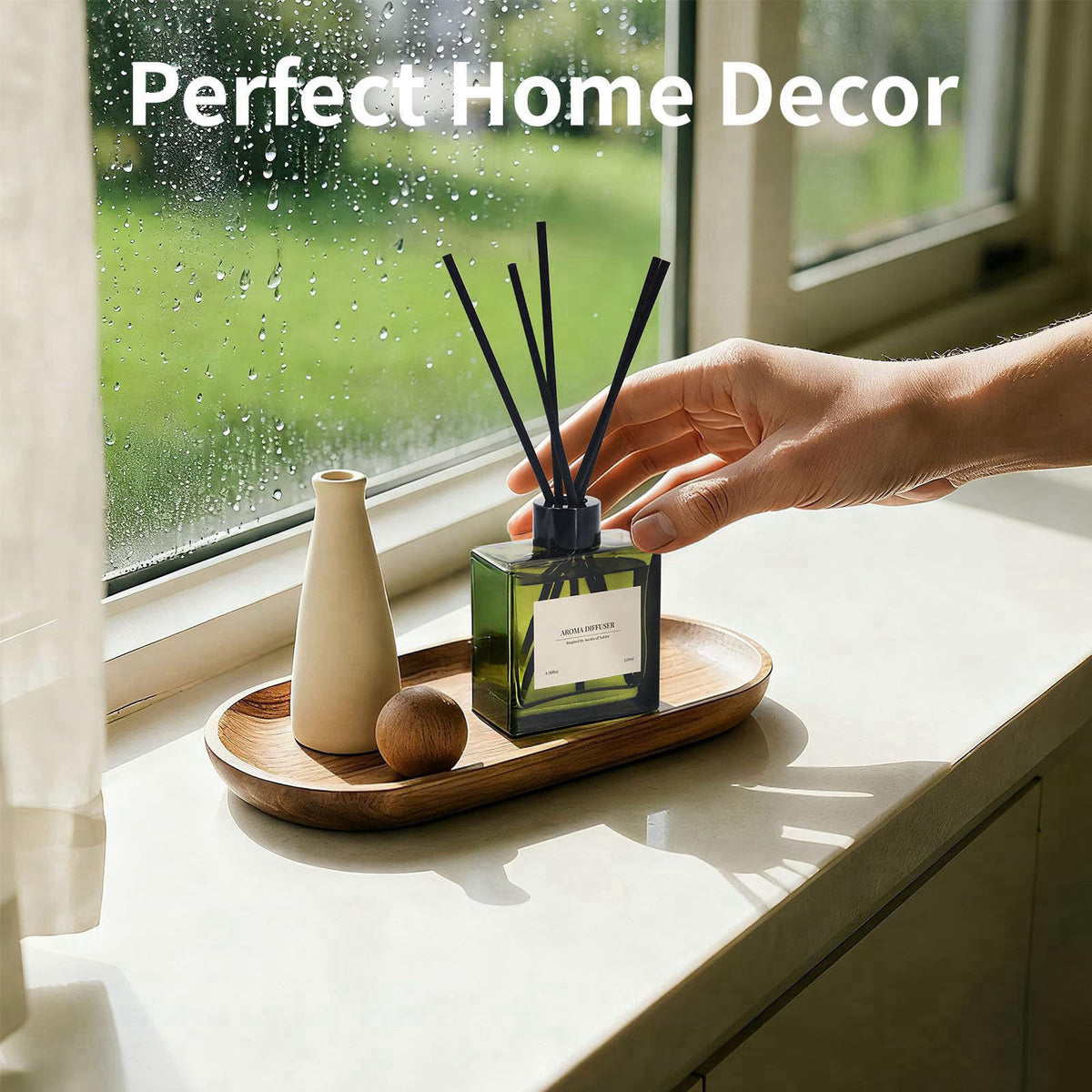 GAGINGOOLD Reed Diffuser Set, 4 fl oz Vanilla Cream 2 Pack Scent Diffuser with 20 Sticks, 180 Days Long Lasting Elegant 