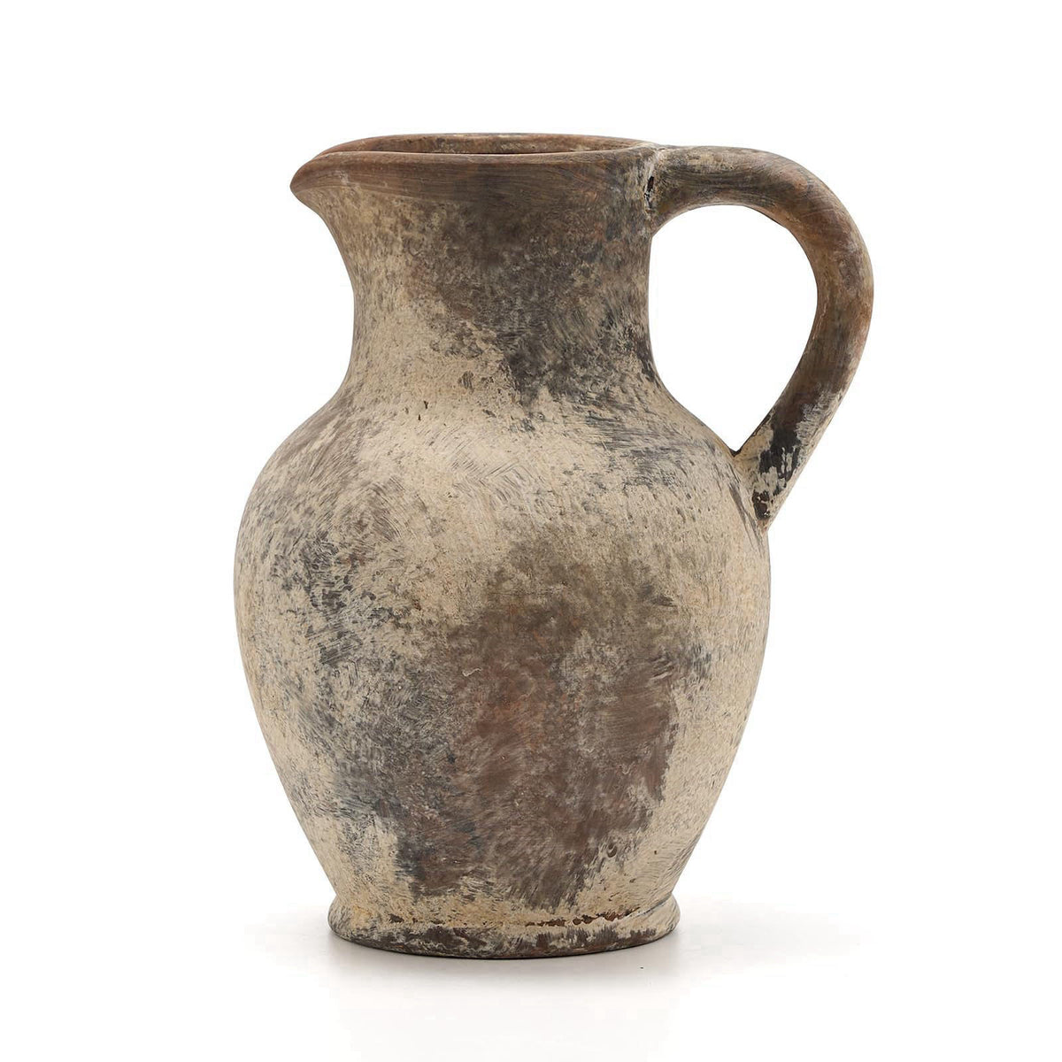 SIDUCAL Ceramic Rustic Farmhouse Vase with Handle, Terracotta Vase, Minimalist Decorative Vases for Home Decor, Table, L