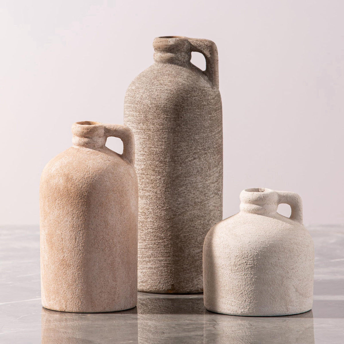 Vanselia Ceramic Vase Set of 3 Home Decor Living Room Table Decorations – product photo (Vases)