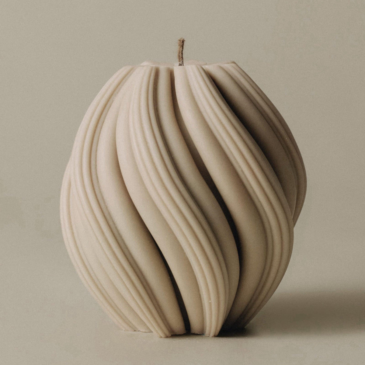 LAWA Candles LAWA Swirl Candle — Handmade Sculptural Soy Pillar Candle for Coffee Table & Shelf Decor, Unscented Aesthet