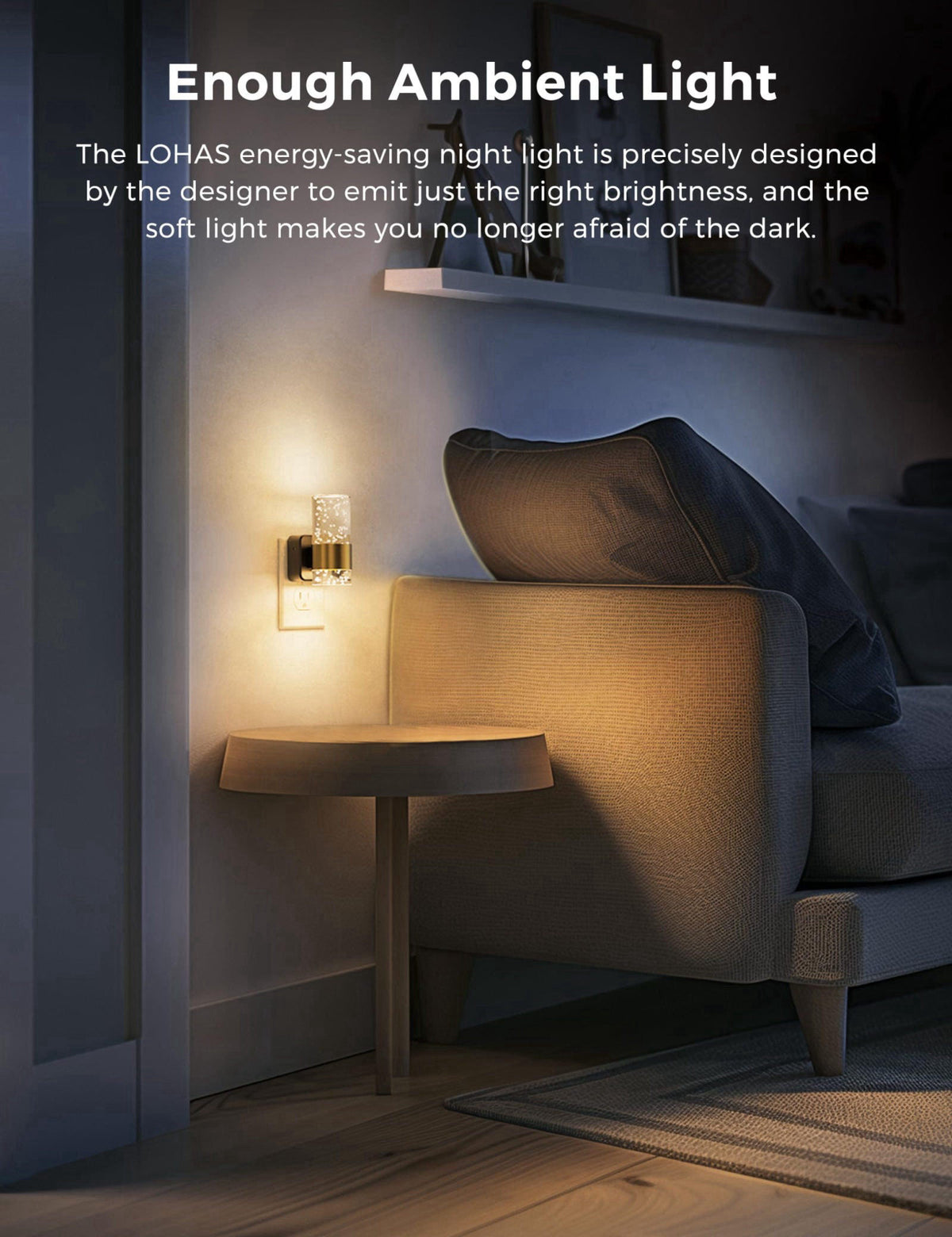 L LOHAS LED Night Light, Dimmable Night Lights Plug into Wall – close-up detail in 3000K 3CCT(3000K/4000K/5000K) 3000K 3