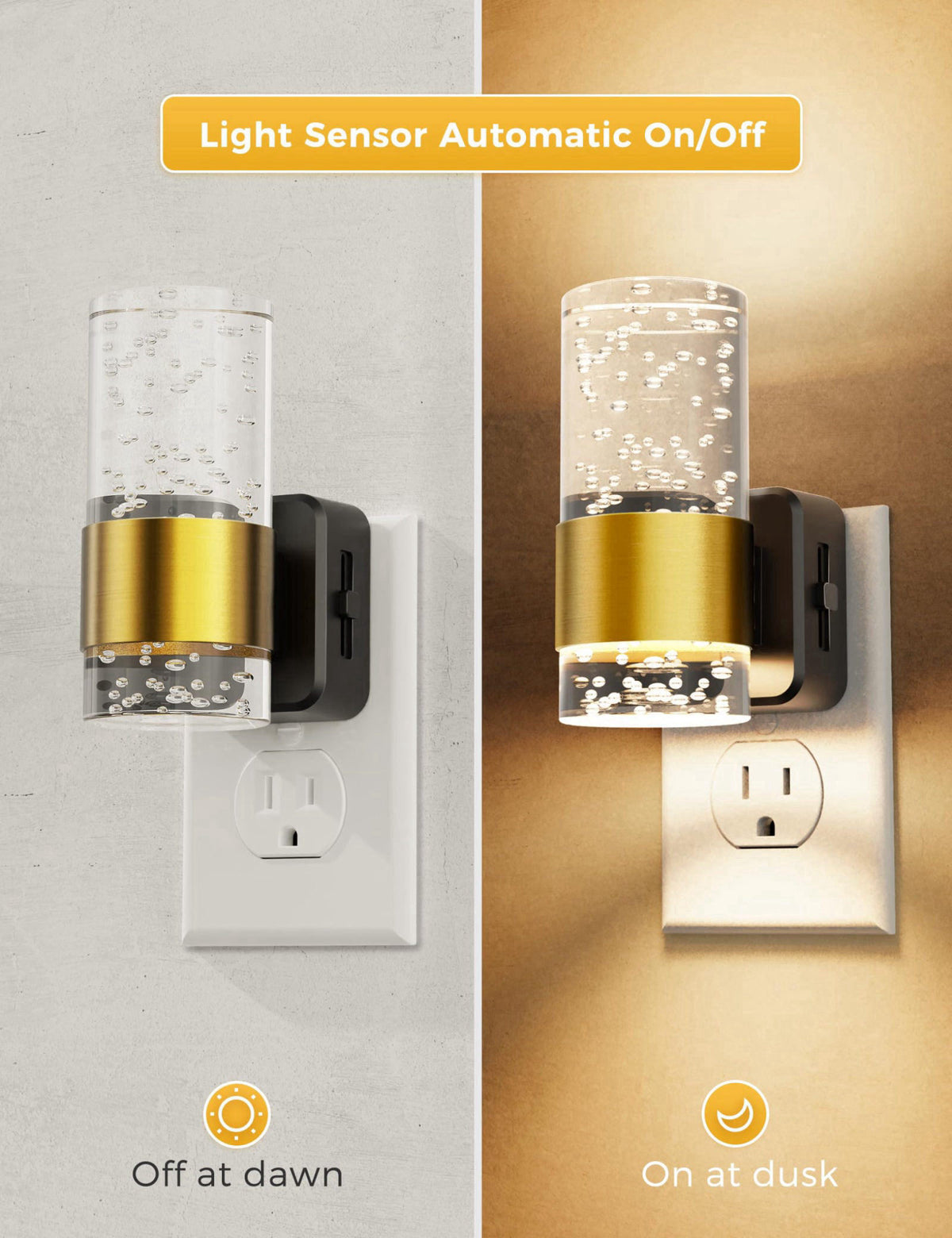 L LOHAS LED Night Light, Dimmable Night Lights Plug into Wall – packaging and label