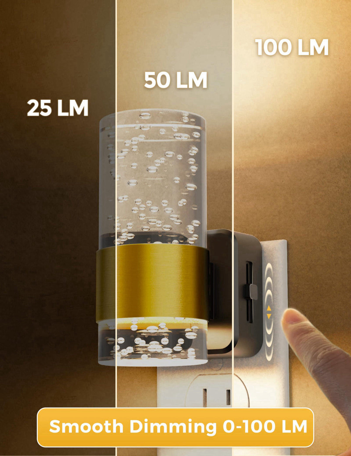 L LOHAS LED Night Light, Dimmable Night Lights Plug into Wall – full view