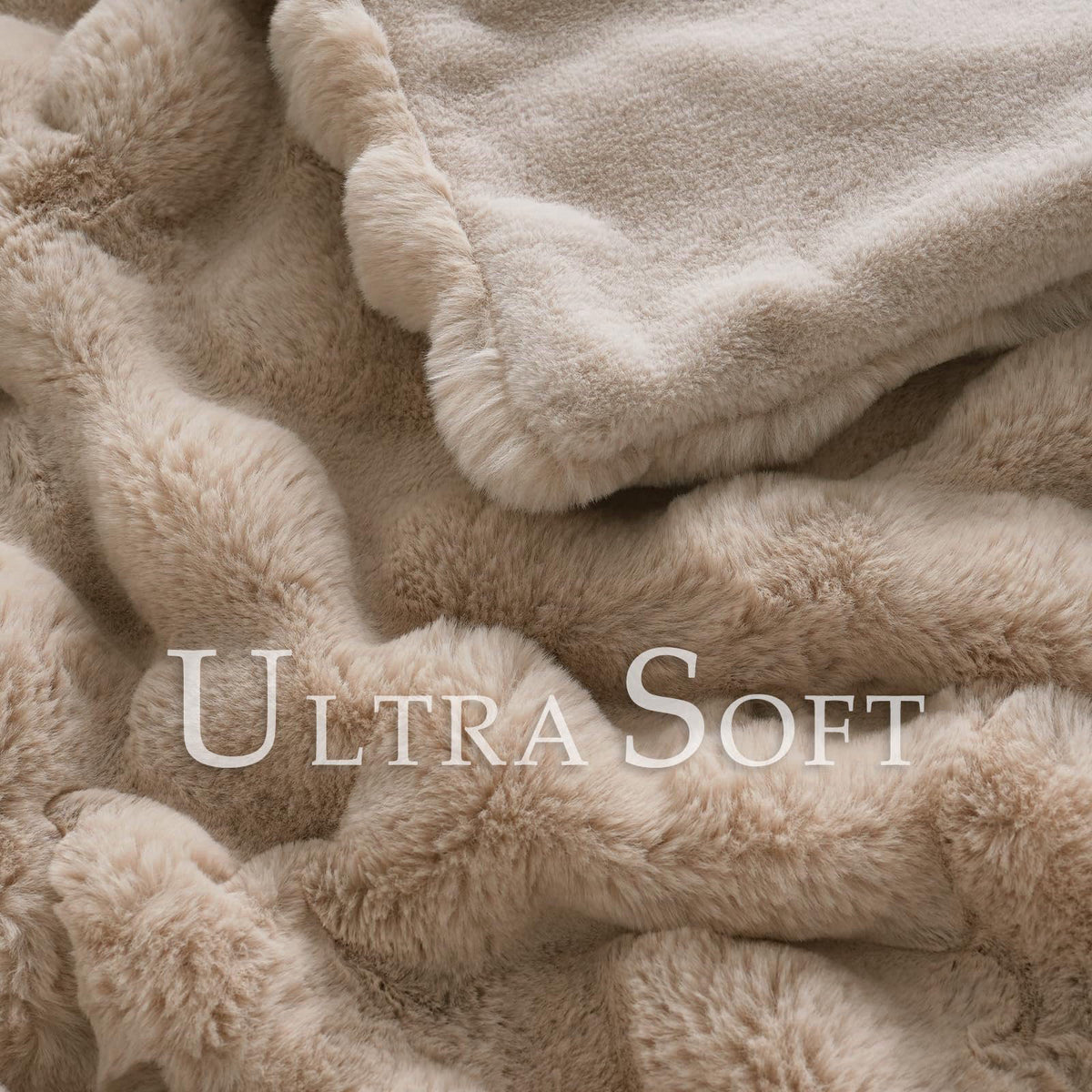 BENVWE Faux Fur Throw Blanket for Couch - Cozy Fuzzy Soft Plush Fluffy Thick Luxury Minky Bubble Blanket for Living Room