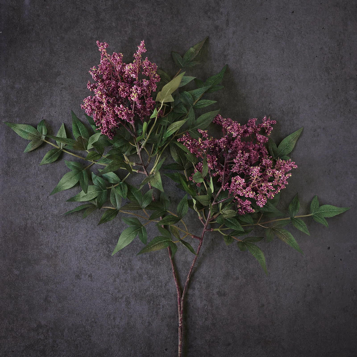 Juxdp 4 Pcs 36" Artificial Nandina Berry Stem, Fake Branches for Vase(Dusty Plum) – packaging and label