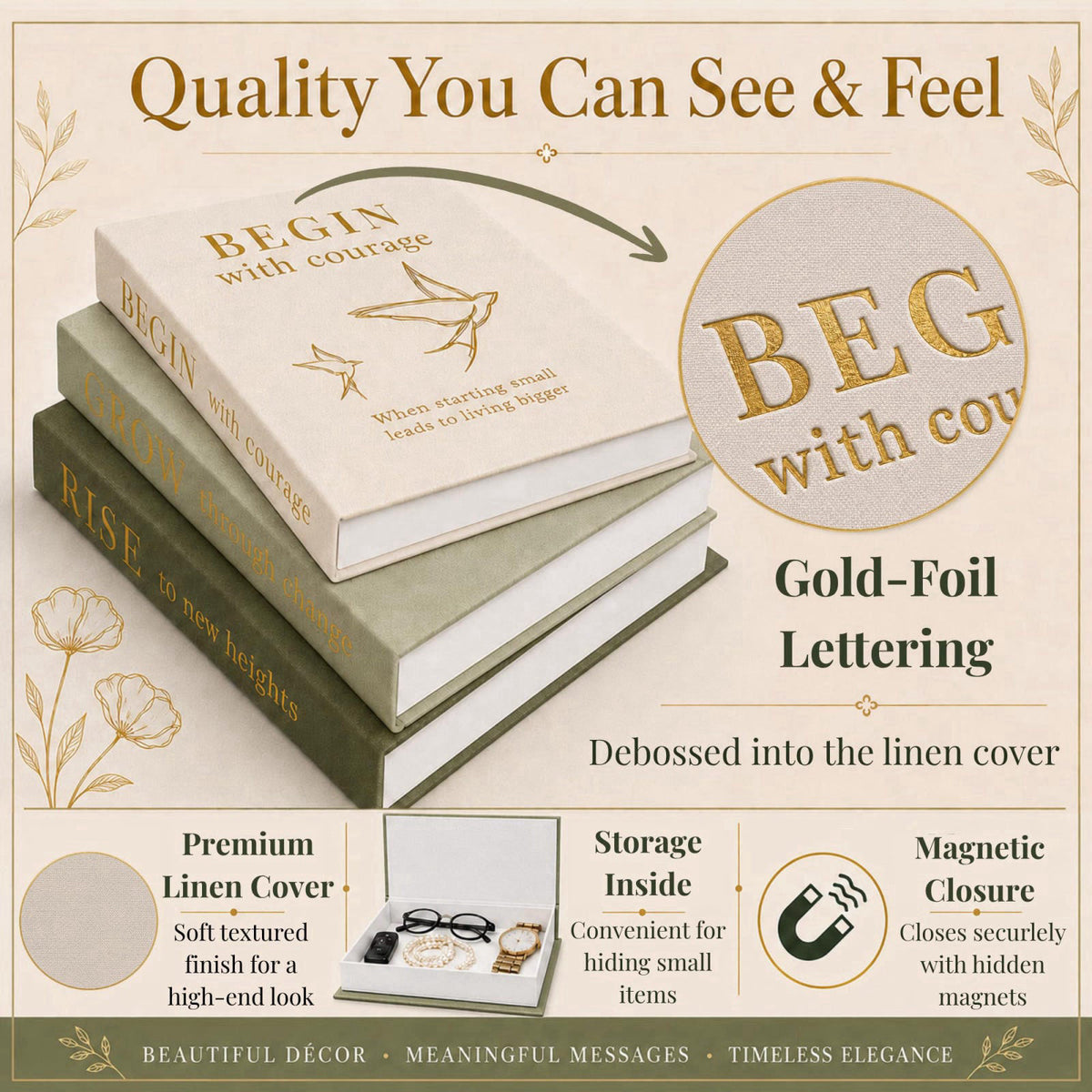 AVIDA Home Collection Decorative Books for Home Decor | Elevate your Bookshelf Decor with Coffee Table Books (Fake Books
