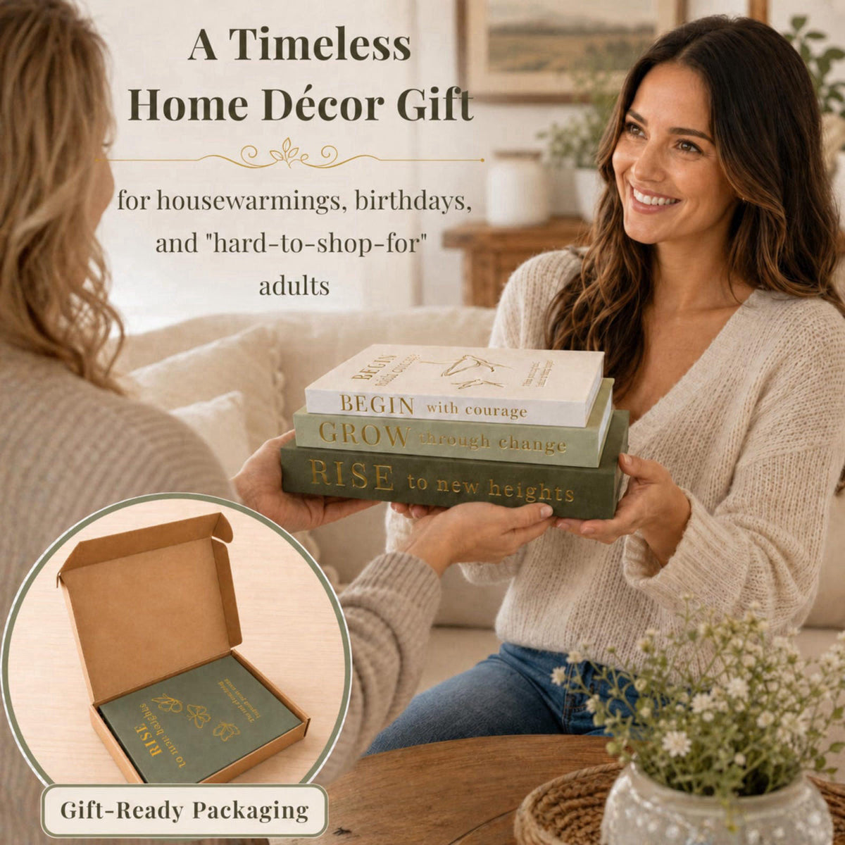 AVIDA Home Collection Decorative Books for Home Decor | Elevate your Bookshelf Decor with Coffee Table Books (Fake Books
