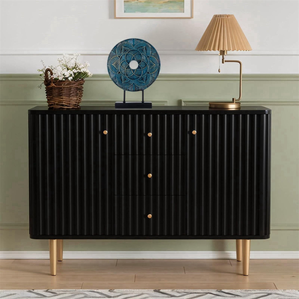 HODESunPure Modern Sculpture Decorative Objects Above Cabinet Decor Kitchen Elegant Home Decor Items Accents for Living 