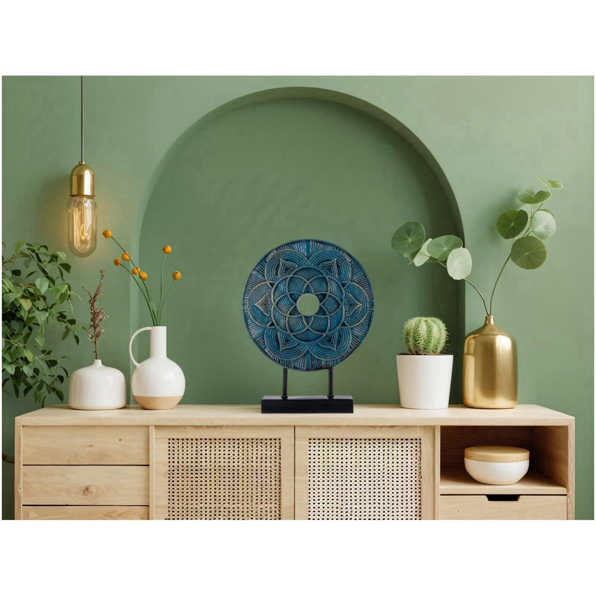 HODESunPure Modern Sculpture Decorative Objects Above Cabinet Decor Kitchen Elegant Home Decor Items Accents for Living 