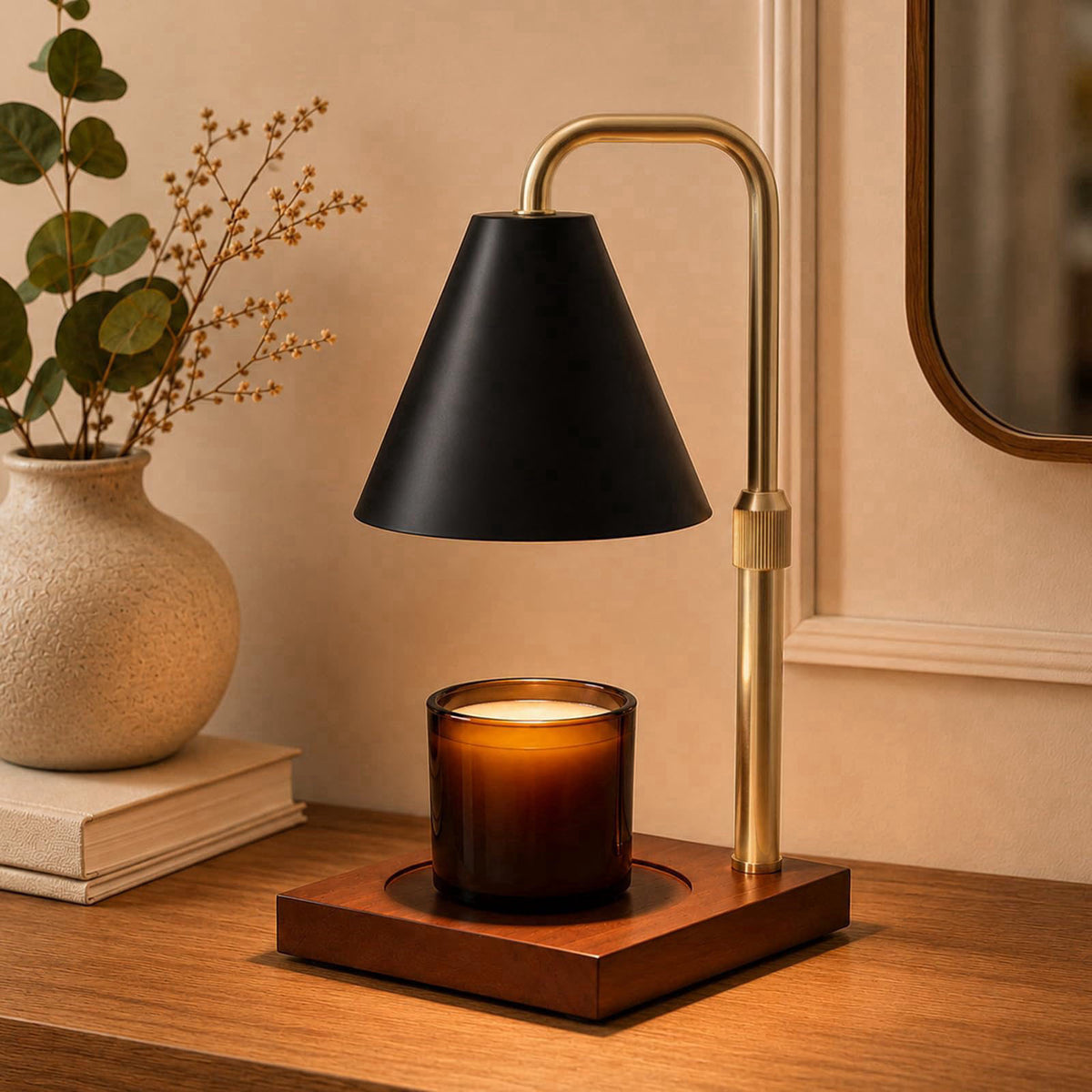 BJFFN Candle Warmer Lamp with Timer, Birthday Gifts for Women – F.Black