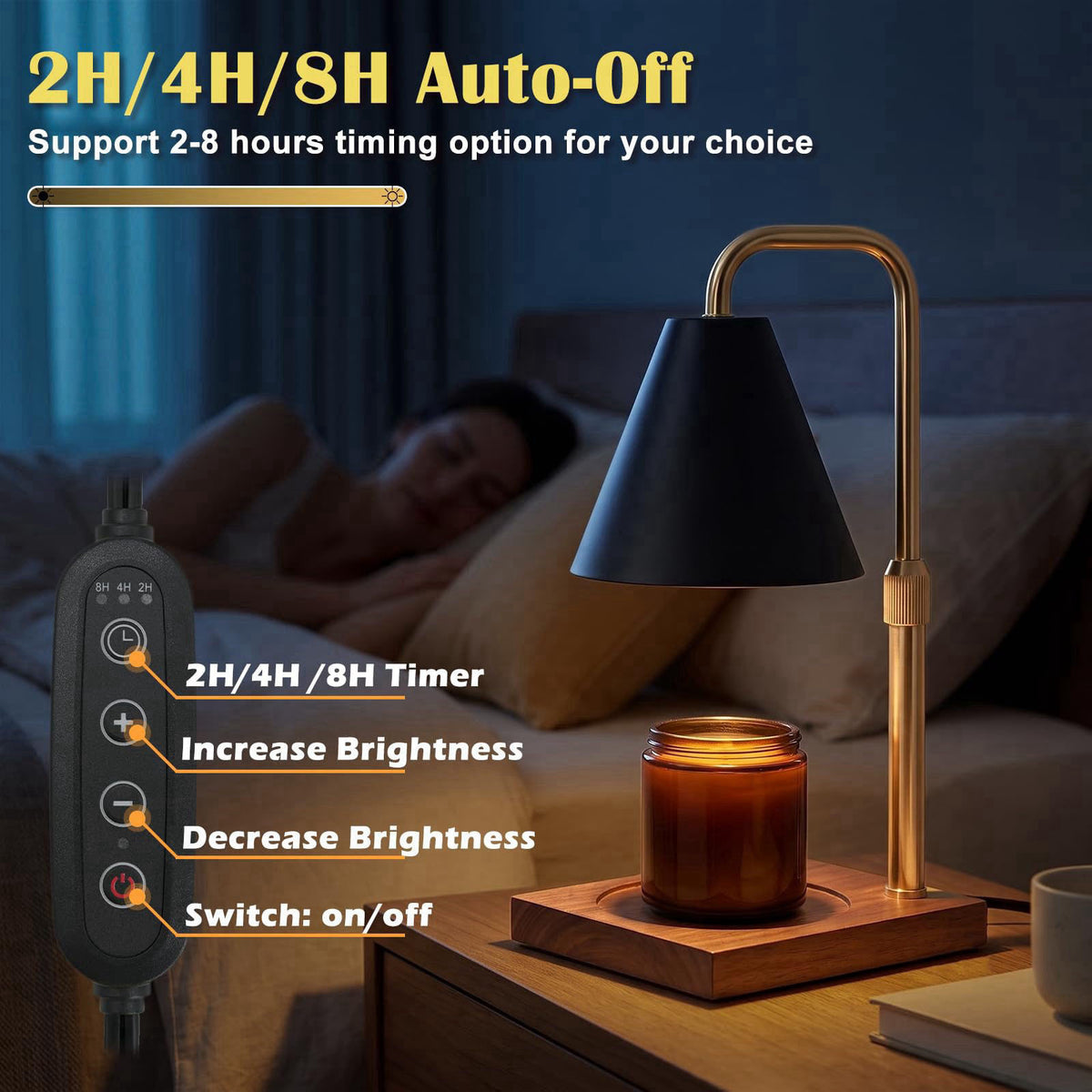 BJFFN Candle Warmer Lamp with Timer, Birthday Gifts for Women – packaging and label