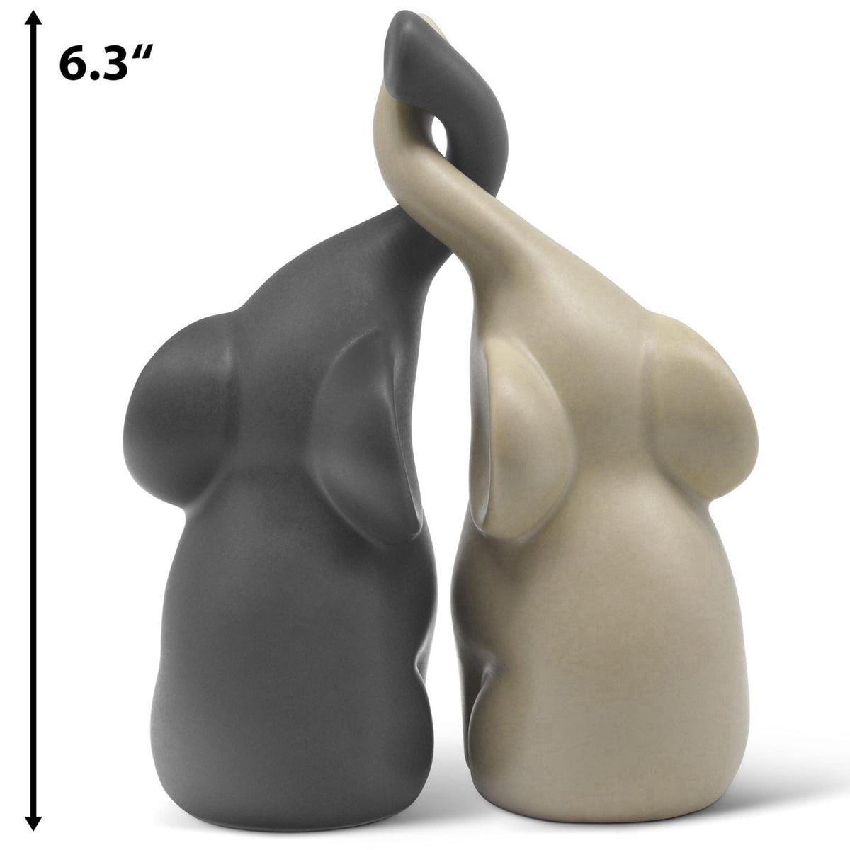 Vaudagio Loving Elephants Couple [6.3" high, Set of 2] Elephant Home Décor – full view