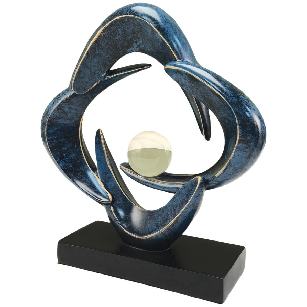 CECKQUE Modern Home Decor Abstract Decorative Sculpture Decorations for Living Room Dining Room Office, Resin Art Statue