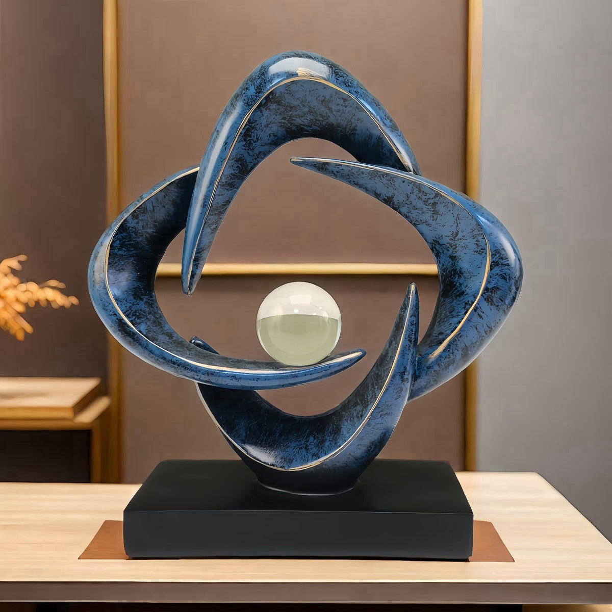 CECKQUE Modern Home Decor Abstract Decorative Sculpture Decorations for Living Room Dining Room Office, Resin Art Statue