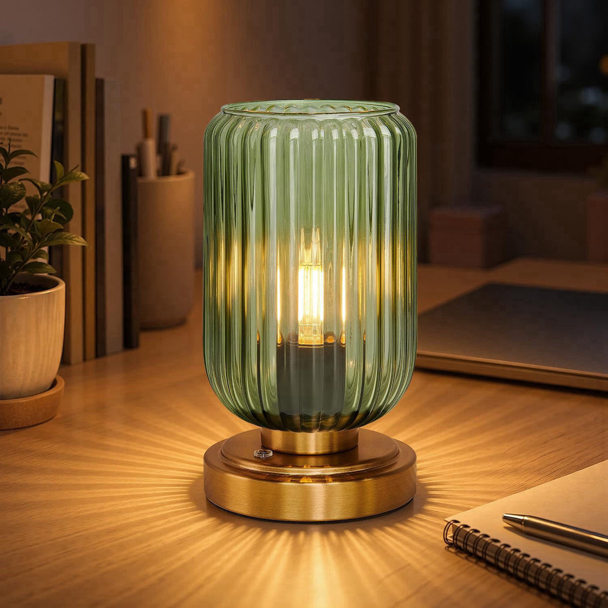 LightRound Cordless Table Lamp for Bedroom, Touch Stepless Dimmable – product photo (Table Lamps)