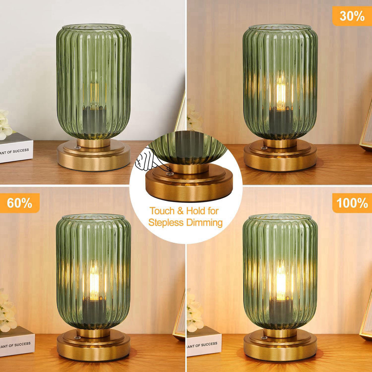 LightRound Cordless Table Lamp for Bedroom, Touch Stepless Dimmable – packaging and label