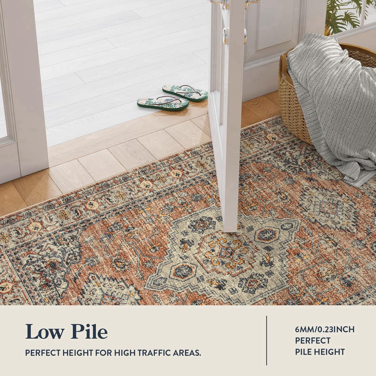 Lahome Oriental Kitchen Runner Rug Non Slip, 2x8 Runners for Hallways – alternate angle